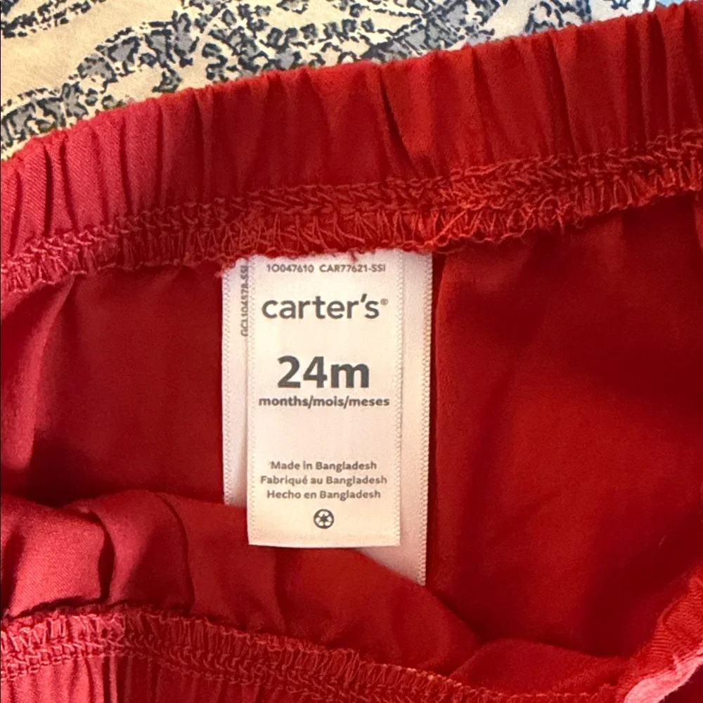 Carter's Vibrant Red and Classic Navy Diaper Covers/ Bloomers